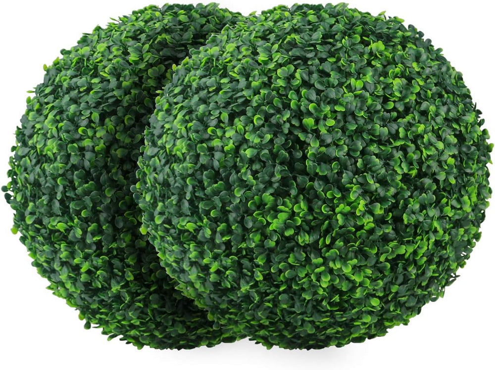 Sunnyglade 2 PCS 15.7 inch 4 Layers Artificial Plant Topiary Ball Faux Boxwoo...