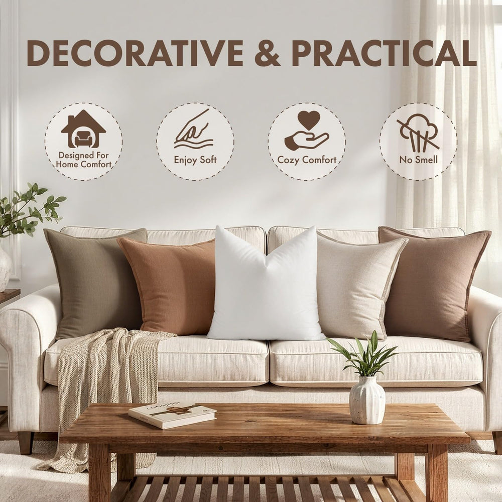 MIULEE 28x28 Inch Synthetic Down Alternative Euro Pillow Insert