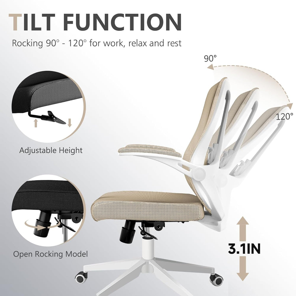 Ergonomic Office Chair with Lumbar Support, High Back Mesh Desk Chair with Fl...