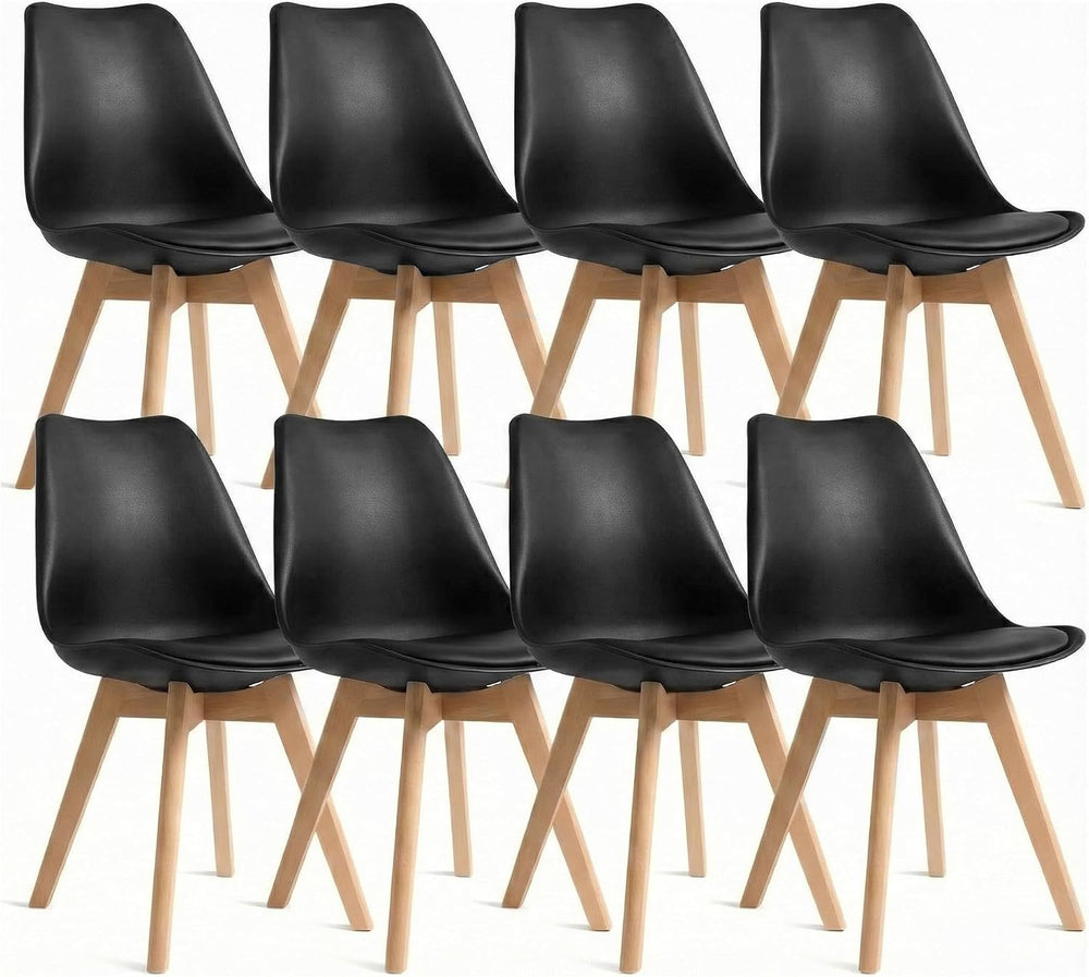 Dining Chairs Set of 8, Modern Upholstered Dining Room Chairs with PU Leather...
