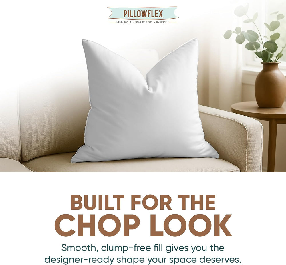 Pillowflex Synthetic Down Pillow Insert 20x20 In - Karate Chop Pillow