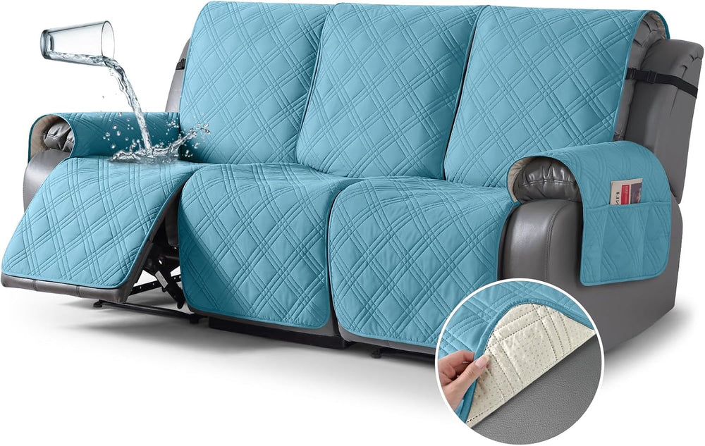 TAOCOCO 100% Waterproof Recliner Sofa Covers 3 Seater Split Couch Covers