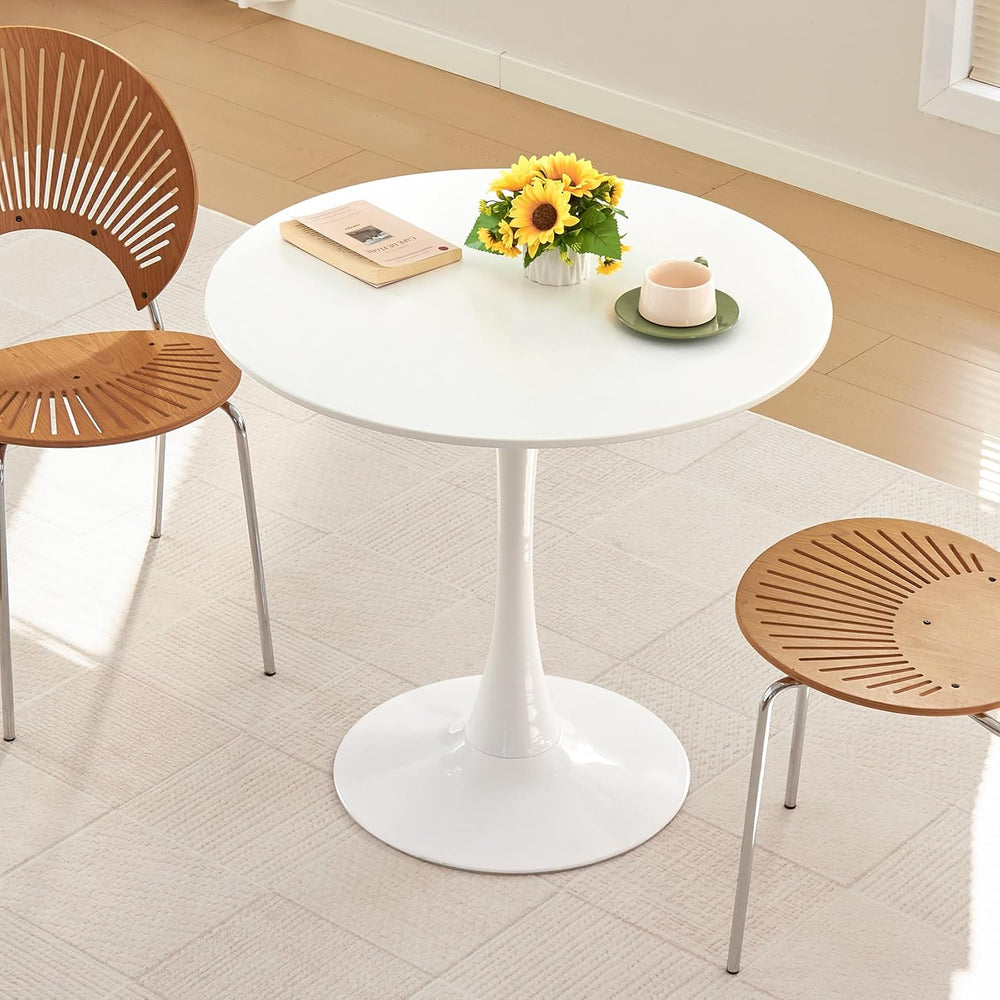 Round Dining Table, 31.5" Circle Tulip Table with Thickened Tabletop &am...