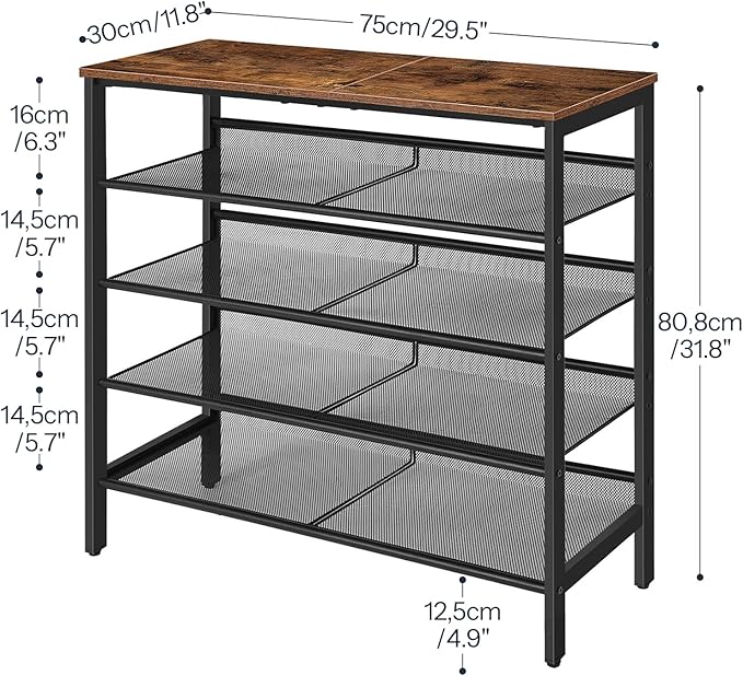 HOOBRO Shoe Rack for Entryway, 5-Tier Shoe Organizer