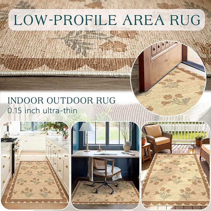 3x5 Floral Entry Rug