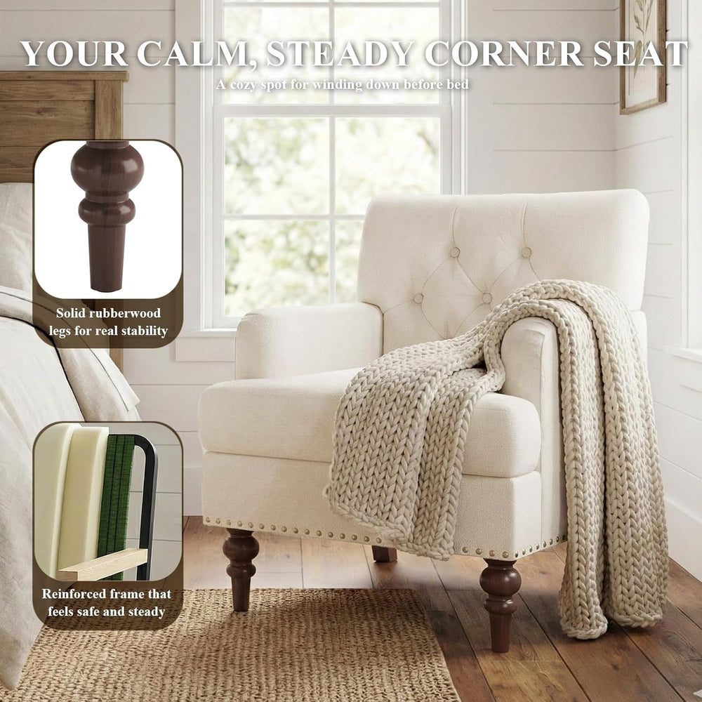 MALOL Upholstered Accent Chair Set of 2, Comfy Reading Chair for Living Room,...