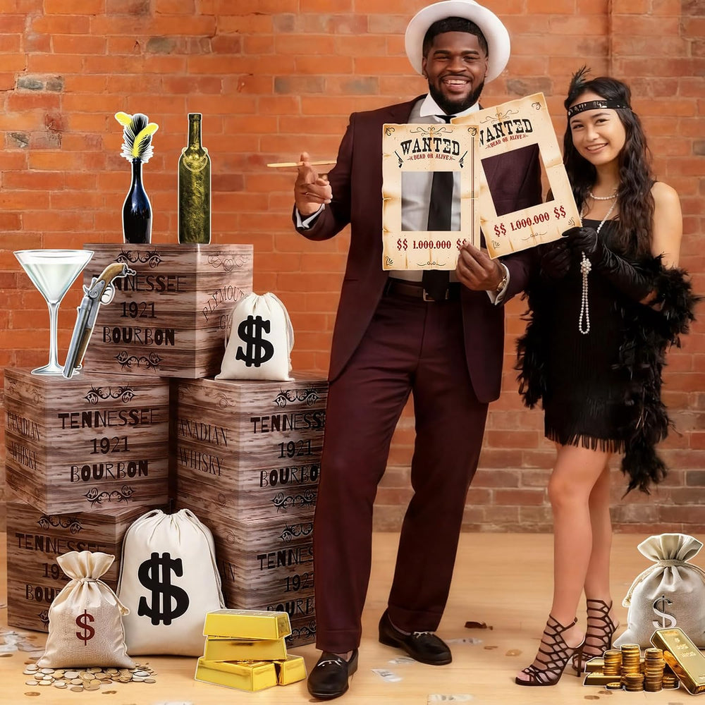 Eaasty 19 Pcs Halloween Speakeasy Trunk or Treat Decorations Set