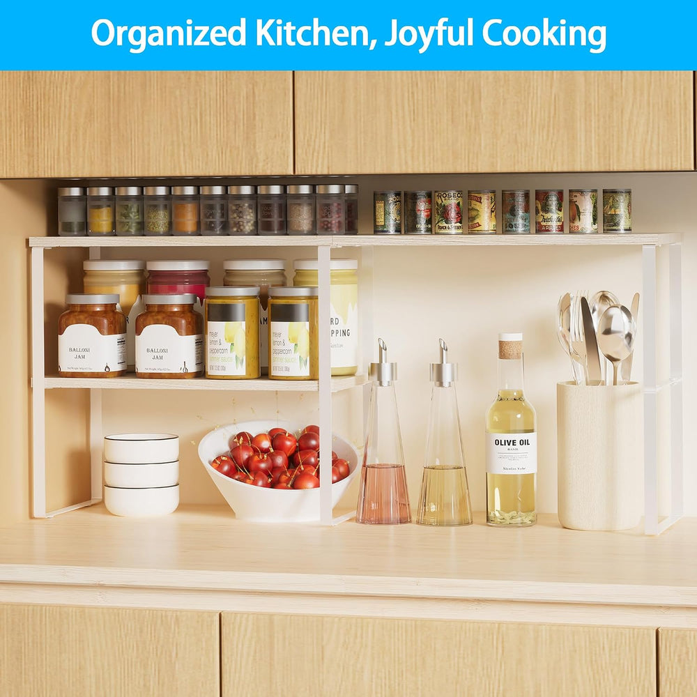 Golener Kitchen Counter Organizer, Countertop Shelf, Adjustable, Stackable