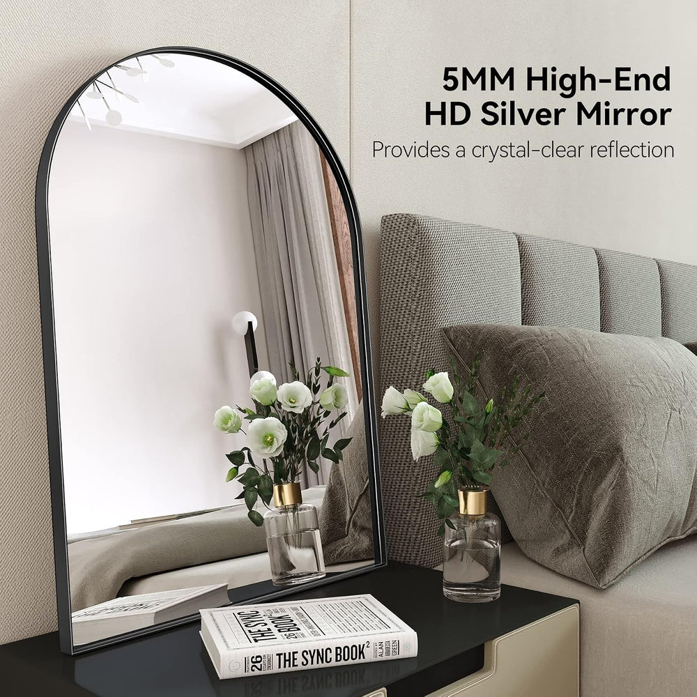 Brightify Arched Mirror, Arched Wall Mirror, 22 x 30 Inch Black Arch Mirror, ...