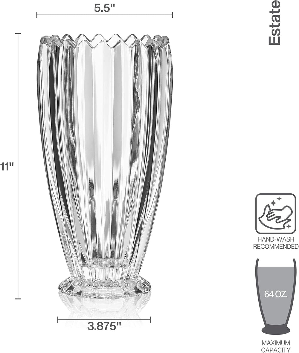 Mikasa Estate Crystal Vase, 11 Inch