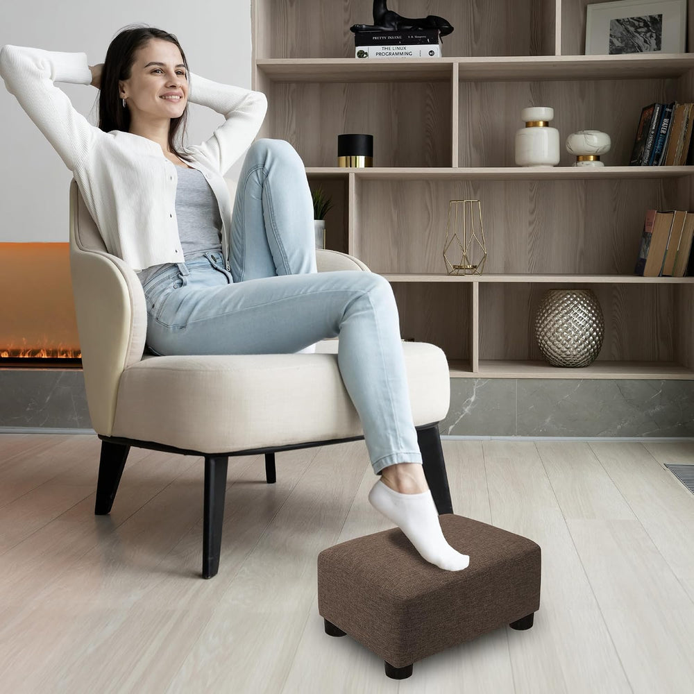 CAROLMADE Small Foot Stool Ottoman Footstool with Legs Under Desk Footrest fo...