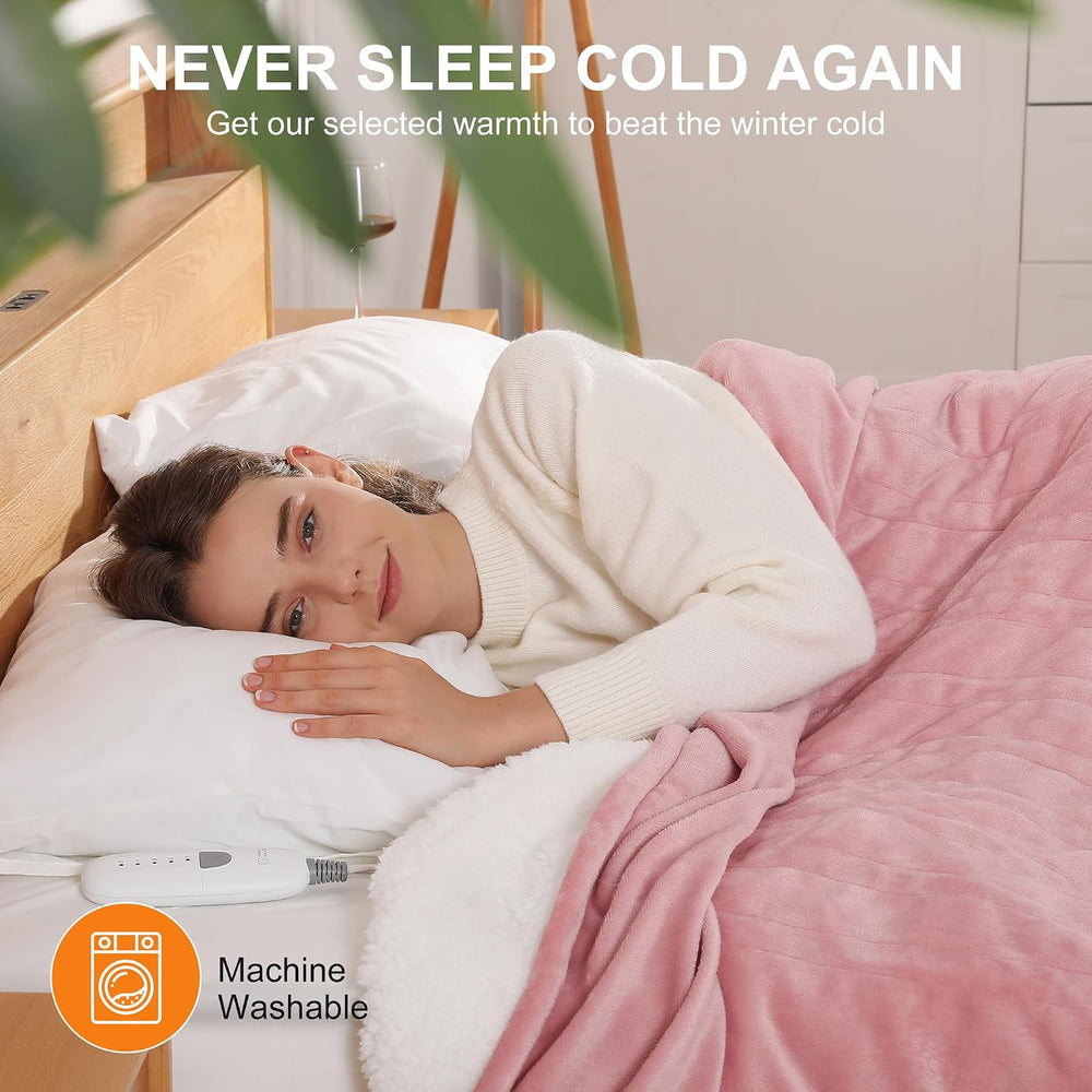 Heated Blanket Pink Heated Throw Blanket Heating Blanket 50"x60" Ul...