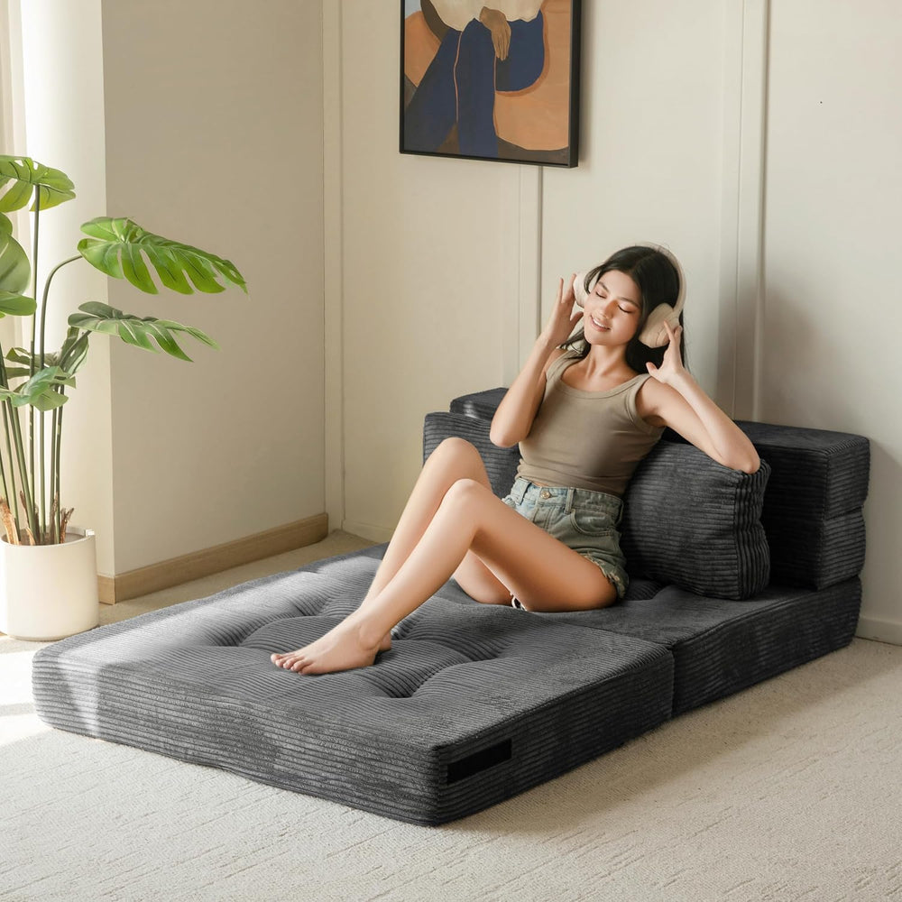 MAXYOYO Convertible Sofa Bed, Fold Out Sofa Couch with Pillow for Adults