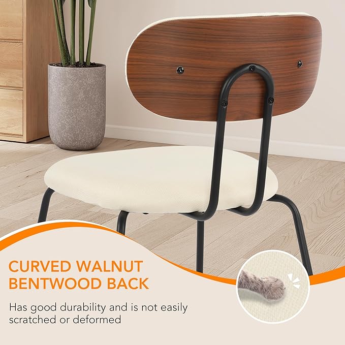 LSSPAID Dining Chairs Set of 4, Linen Fabric Upholstered Dining Room Chairs w...
