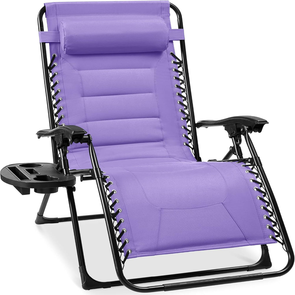 Best Choice Products Oversized Padded Zero Gravity Chair, Folding Outdoor Pat...