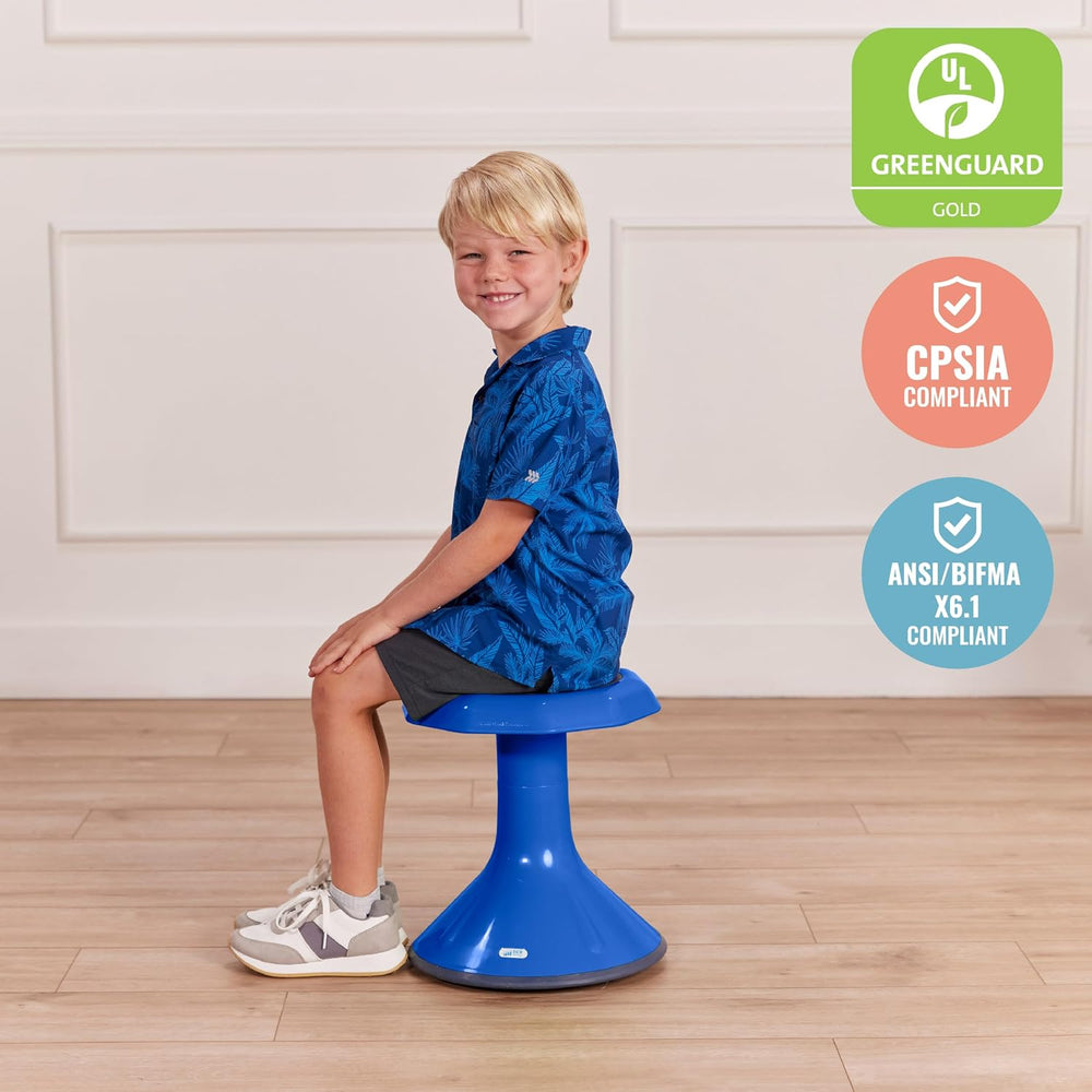 ECR4Kids ACE Active Core Engagement Wobble Stool, 15-Inch Seat Height, Flexib...