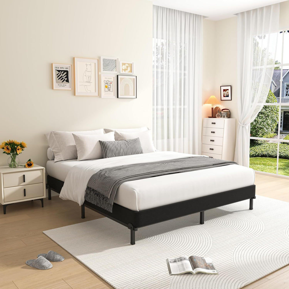 MAF 5 Inch Box Spring Full Size Low Profile Bed Base with BoxSpring Cover