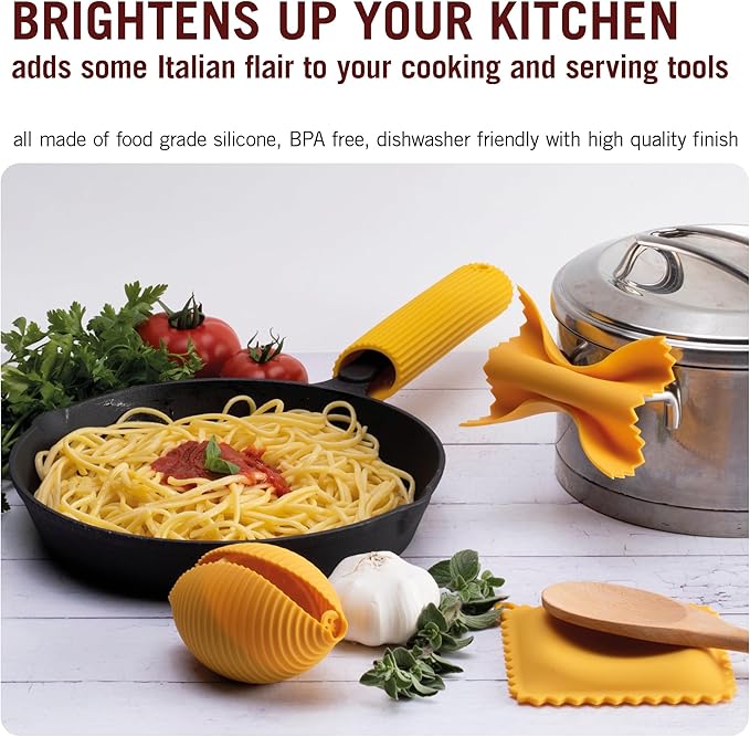 Monkey Business Silicone Kitchen Tools in Gift Box/ 4 Big Pasta shaped kitchen