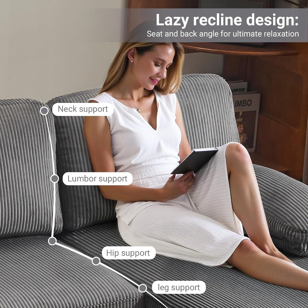 VINGLI 110" Sectional Couches for Living Room,U Shaped Couch with Double...