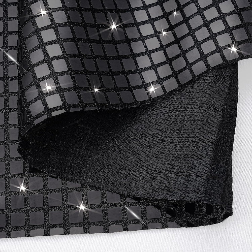 Disco Party Table Runners 6 Packs 12 x 72 Inches - Black Sequin Table Runners...