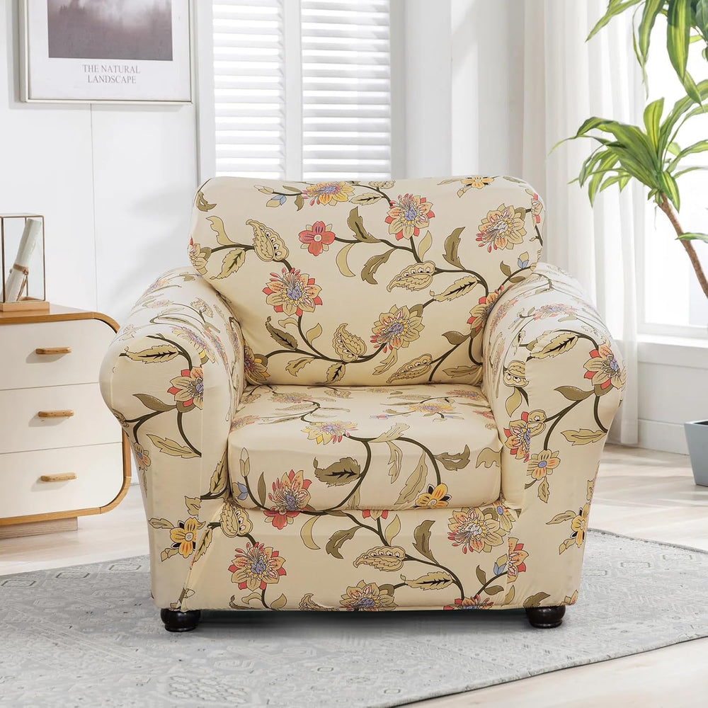 Lamberia Printed Sofa Cover High Stretch Sofa Slipcovers 2 Piece Armchair Sli...