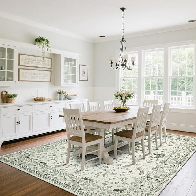 Washable Rugs 8x10 Area Rugs for Living Room, Rugs for Bedroom, Large Carpets