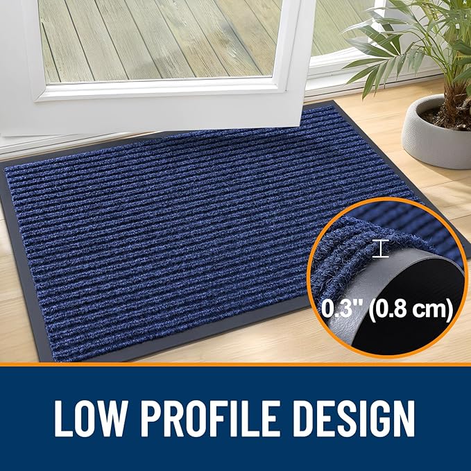 OLANLY Front Door Mat Indoor Outdoor Entrance, Waterproof Heavy Duty Doormat ...