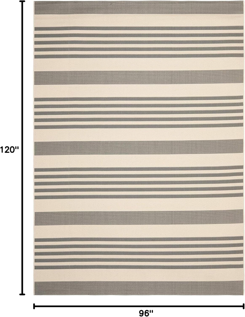 SAFAVIEH Washable Rug Outdoor Courtyard Collection - 8' x 10', Grey &...