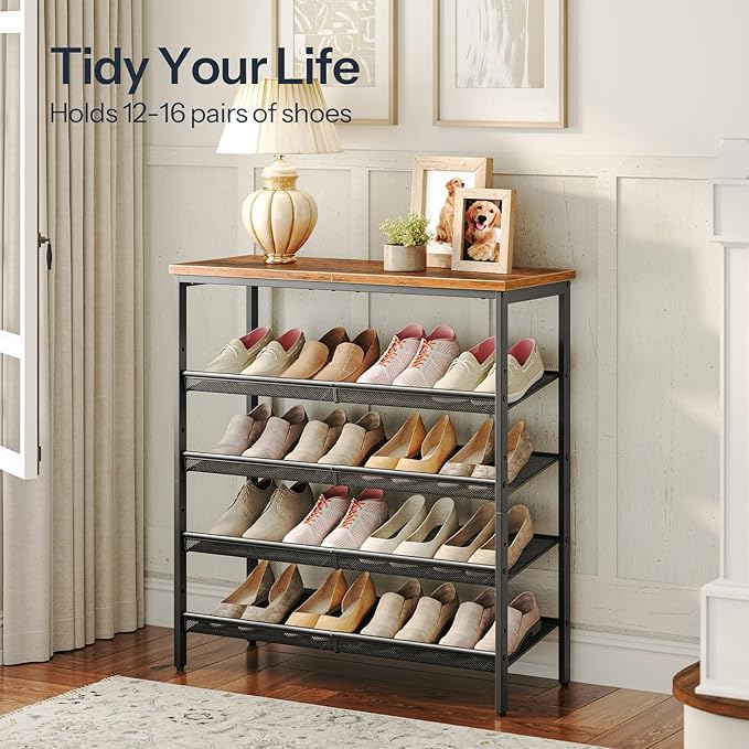 HOOBRO Shoe Rack for Entryway, 5-Tier Shoe Organizer