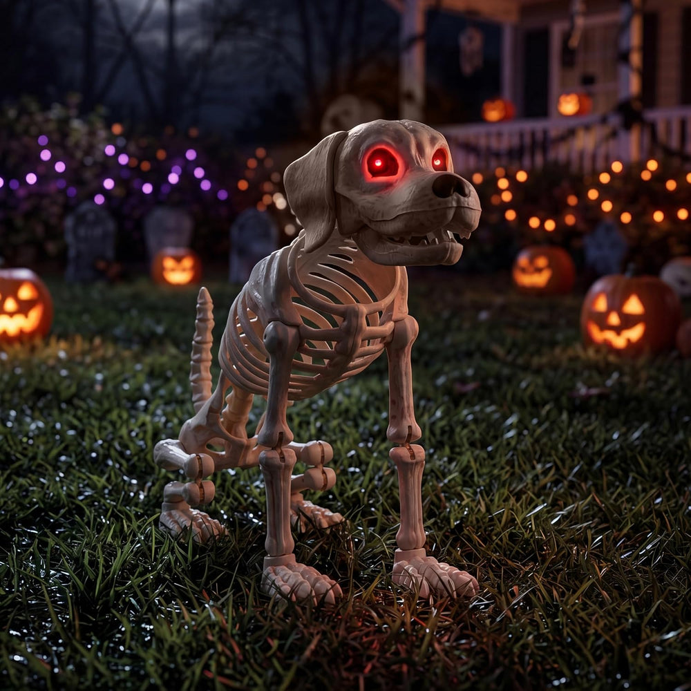 JOYIN Halloween Golden Retriever Skeleton 34โ Animal Dog Plastic Skeleton wit...