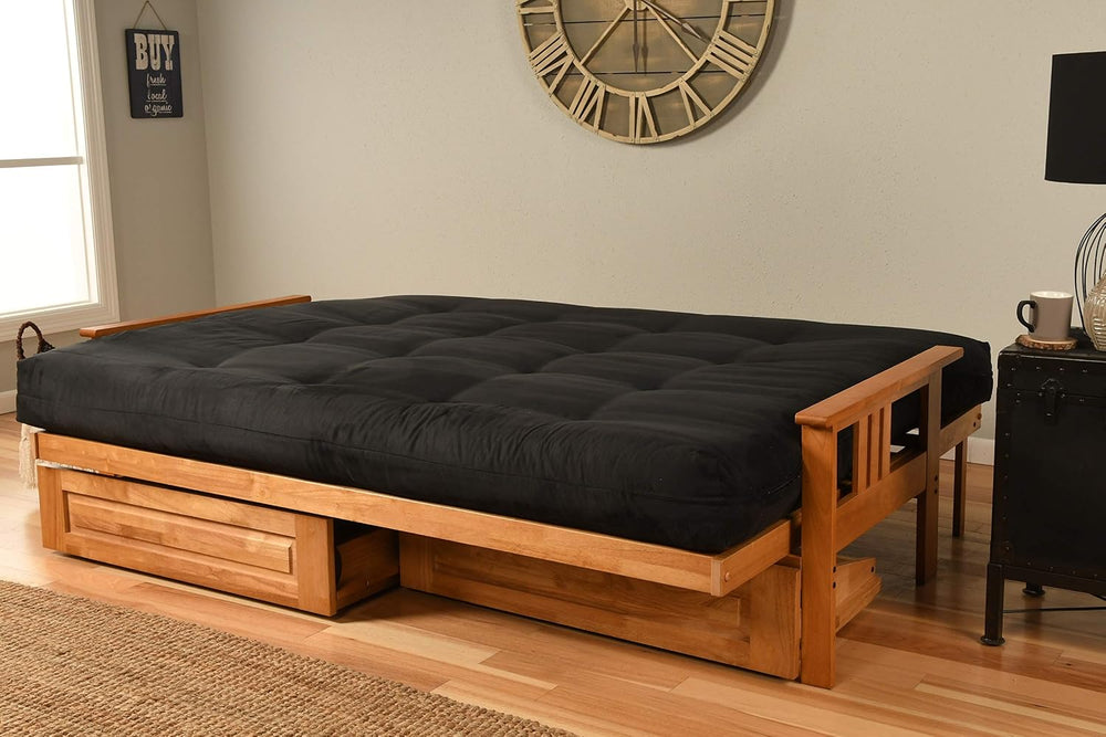 Kodiak Furniture Monterey Queen-size Futon, Storage Drawers, Butternut Finish...