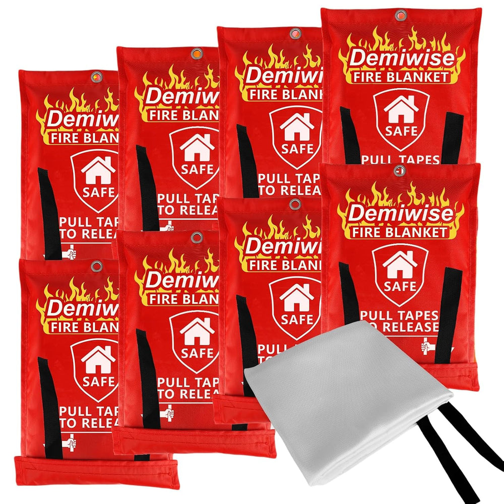 Emergency Fire Blankets for Home and Kitchen,8-Pack 40"x40"