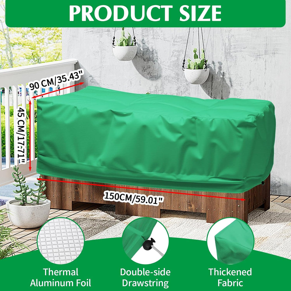 2 Pack 59" x 35" x 17" Upgraded Insulation Raised Garden Bed C...