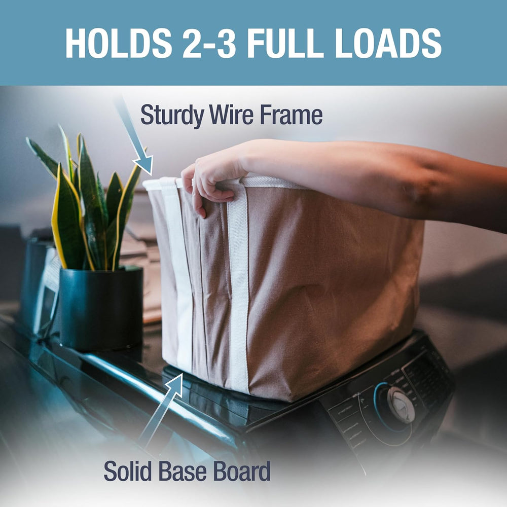 CleverMade Collapsible Laundry Basket LUXE 2 Pack – 60 L (16 Gal) Foldable Co...