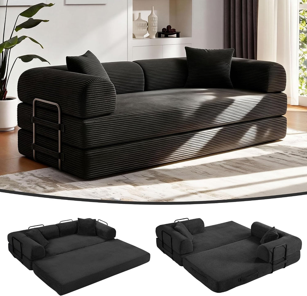 JJJ 63 inch Boneless Sofa Bed Sleeper Couch