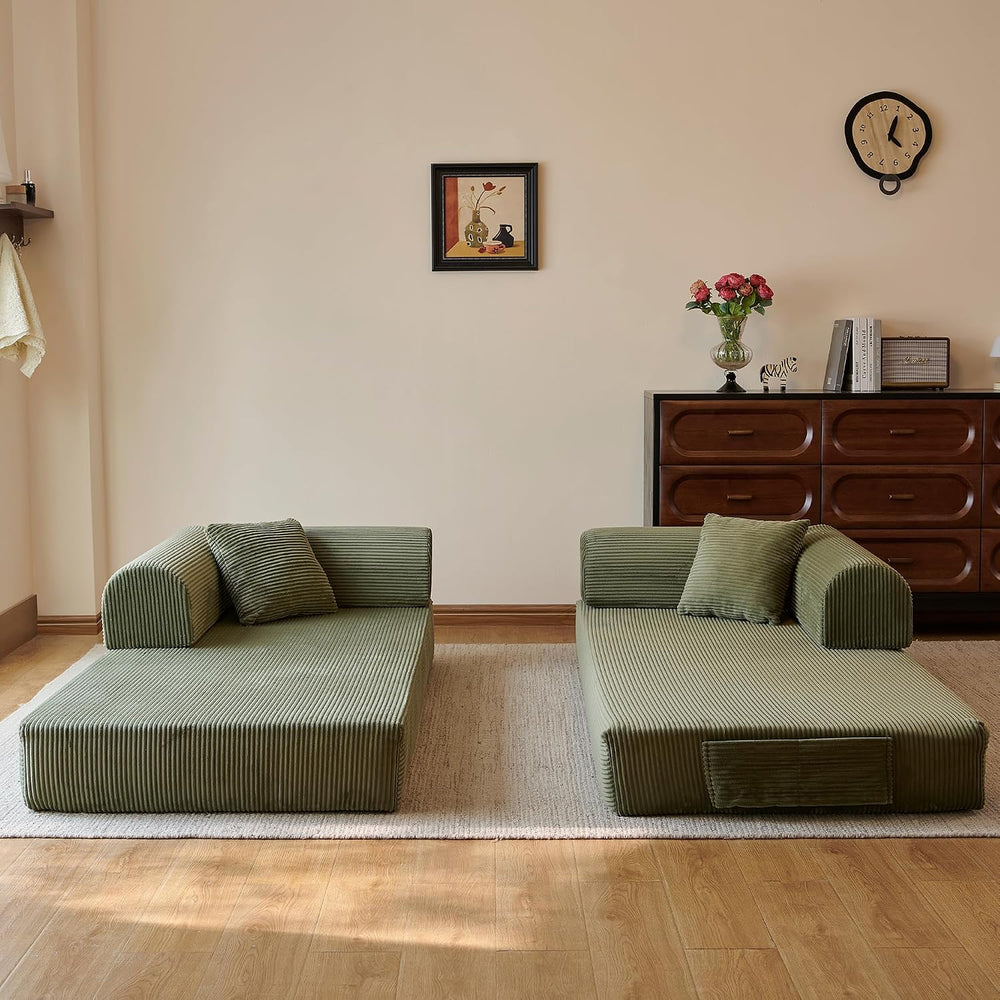 Eafurn 4-in-1 Boneless Convertible Sofa Bed, 79" Folding Mattress Couch ...