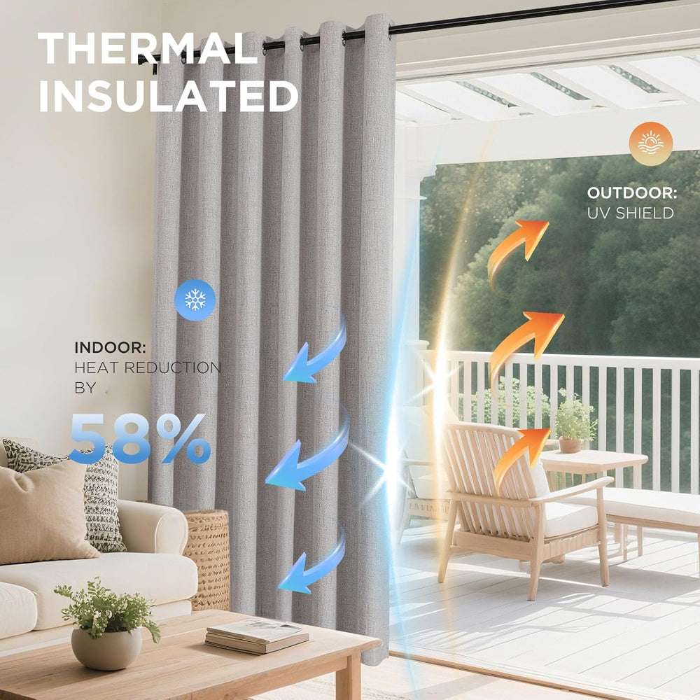 Joydeco Blackout Curtains 96 Inches Long, Light Blocking Curtains for Bedroom...