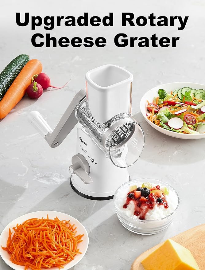 Geedel Rotary Cheese Grater Vegetable Shredder
