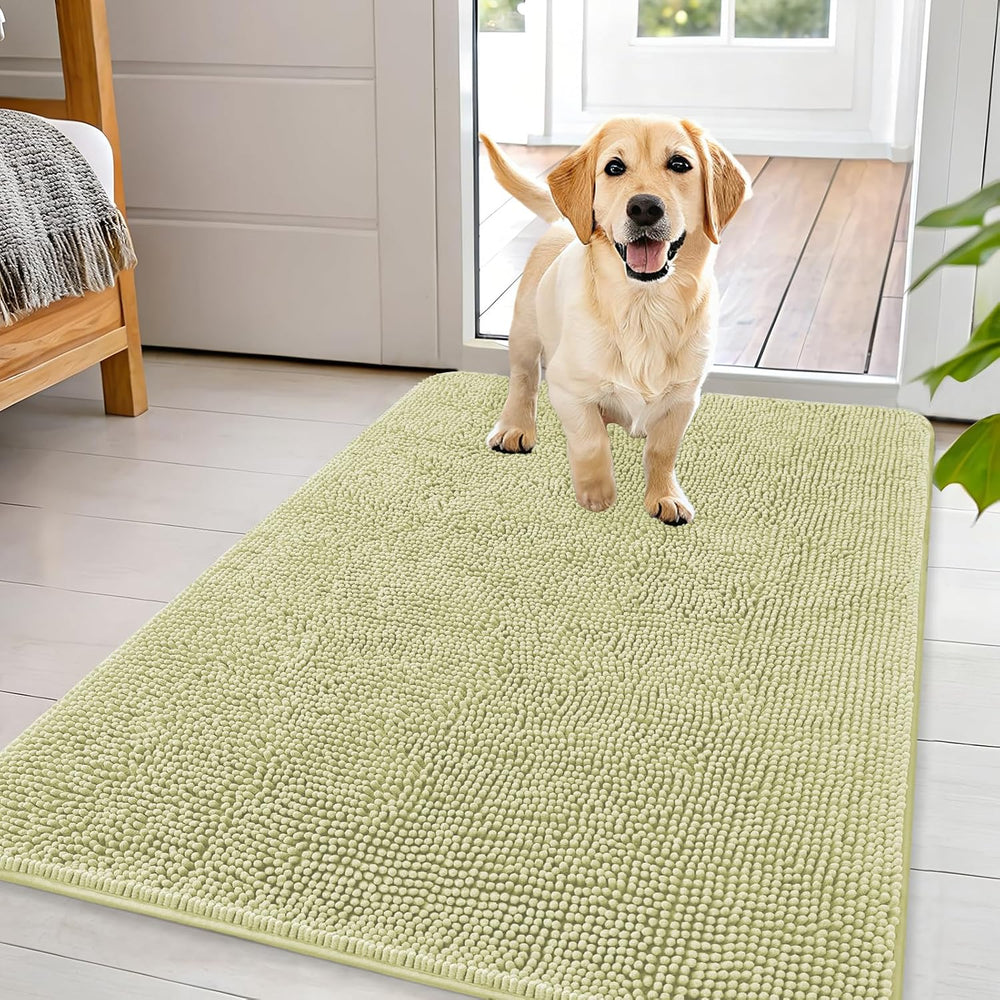 OLANLY Dog Door Mat for Muddy Paws 44x32, Absorbs Moisture and Dirt, Absorbent