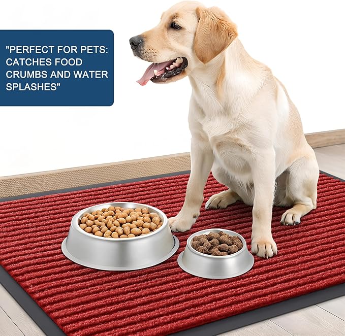 OLANLY Front Door Mat Indoor Outdoor Entrance, Waterproof Heavy Duty Doormat