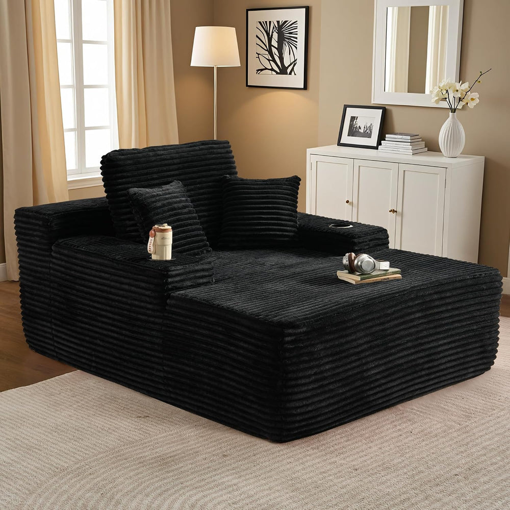 ovios 67'' Chaise Lounge Chair Indoor, Oversized Upholstered Boneless...