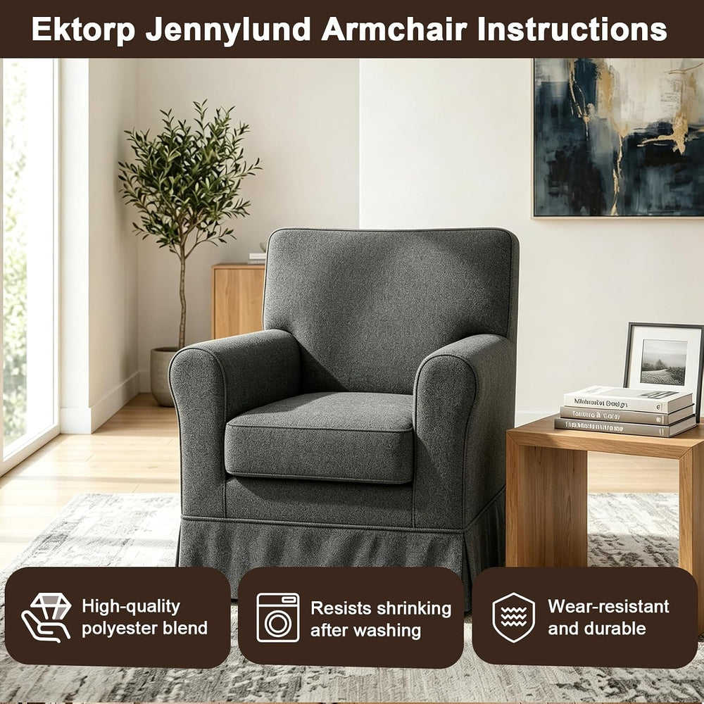 Sofa Covers Slipcover Replacement Compatible for IKEA Ektorp Jennylund Armcha...