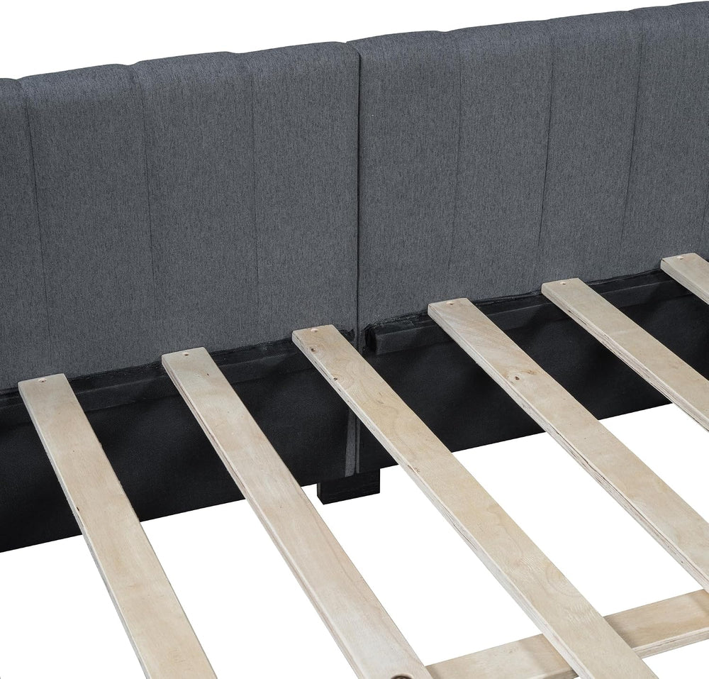 Harper & Bright Designs Upholstered Daybed with Storage Drawers, Full Siz...