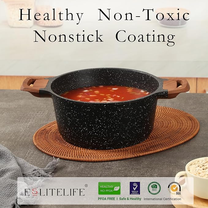 ESLITE LIFE Nonstick Cookware Sets, Compatible