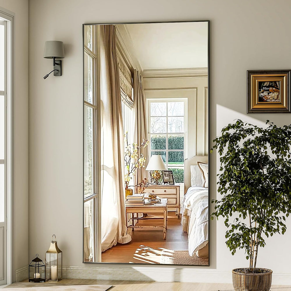 GLSLAND 71"x31" Full Length Mirror Large Floor Mirror with Stand, B...