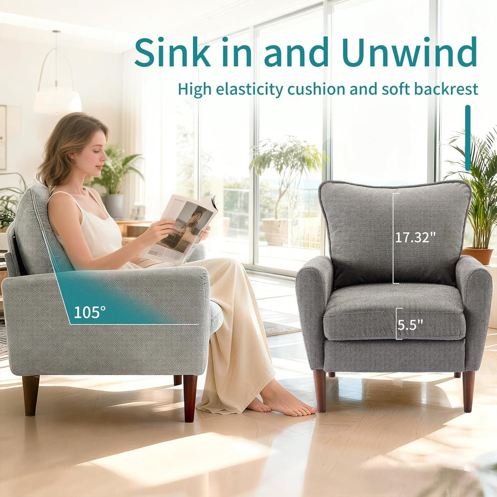 OLIXIS Comfy Accent Chair for Living Room Bedroom and Waiting Room
