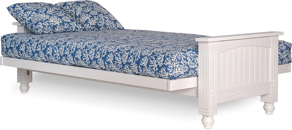 Nirvana Futons Cottage Style Futon Frame Only, Full Size, Satin White - Solid...