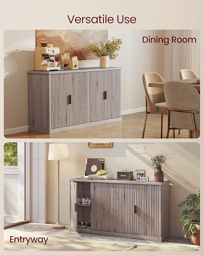 VASAGLE MAXE Collection - Buffet Cabinet, Console Cabinet, Sideboard with Adj...