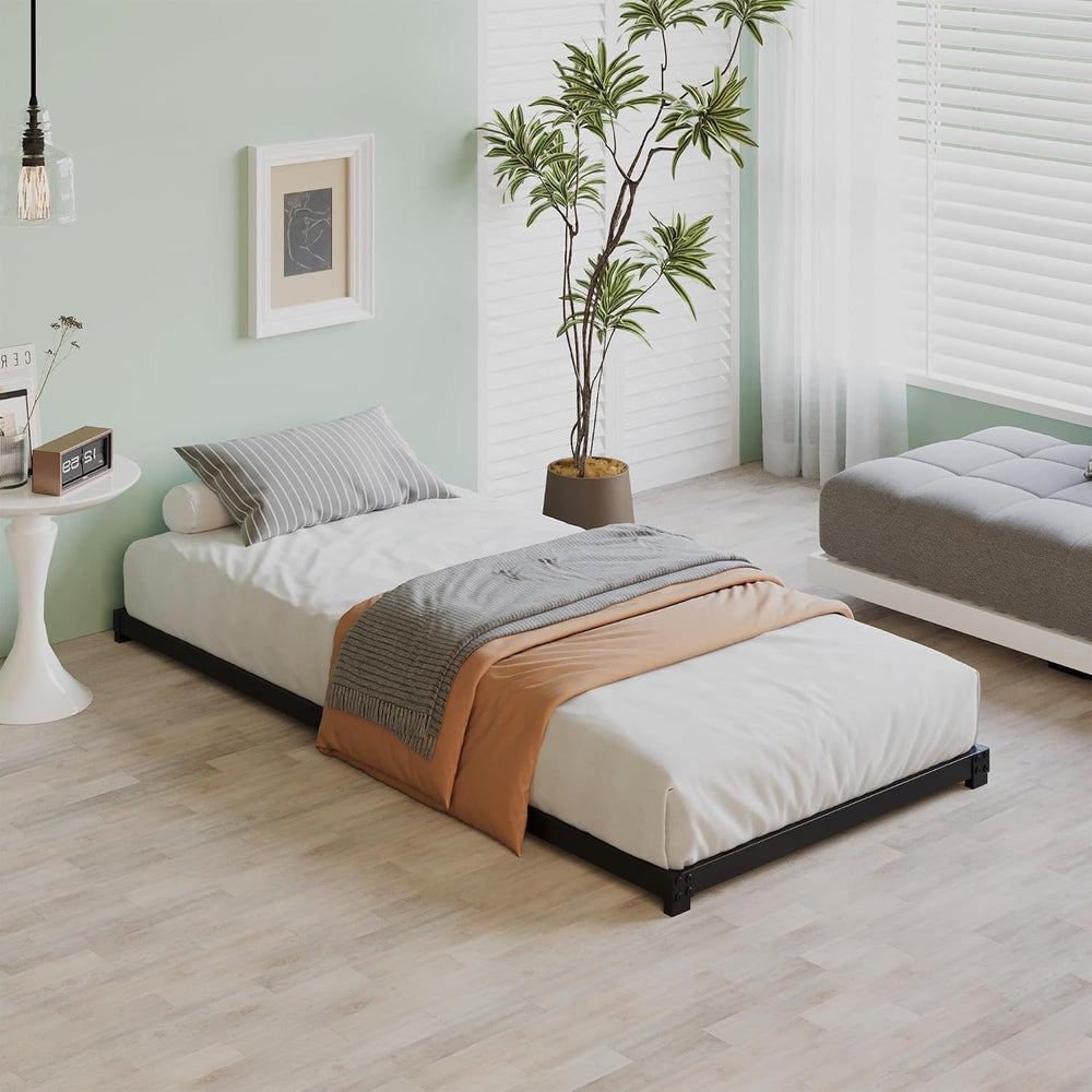 3 Inch Low Profile Twin Bed Frame Heavy Duty Floor Platform