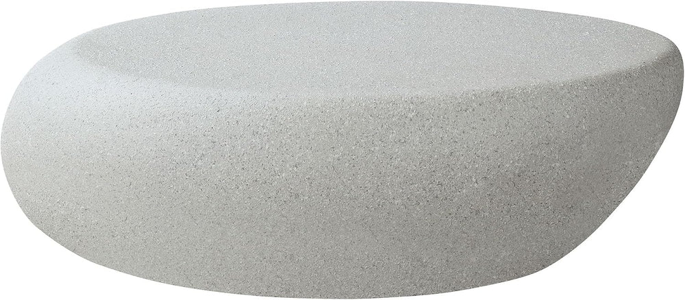 43.31 Modern Oval Coffee Table for Living Room, Contemporary Rustic Style Cur...
